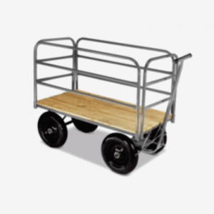 Carro plataforma com proteção lateral